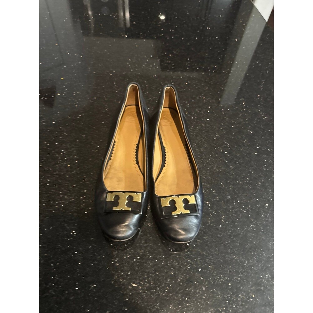 Tory Burch Block Heels Pumps Leather Shoes Size 9 Women’s